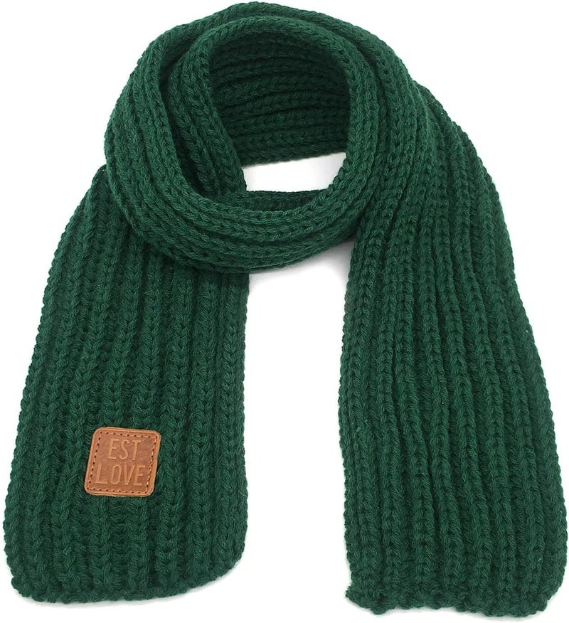 BEARUN Kids Knit Scarf Winter Fashion Solid Color Toddler Baby Scarves Wrap Neck Warmer - Image 2